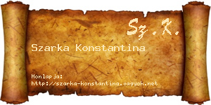 Szarka Konstantina névjegykártya